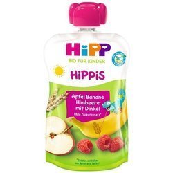 HiPP HiPPiS BIO Mus Jabłko Banan Malina Zboża 
