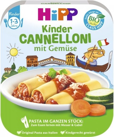 HiPP BIO Oryginalny Włoski Makaron Cannelloni z Warzywami