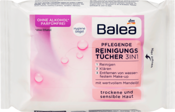Balea Oczyszczające Chusteczki do Skóry Suchej i Wrażliwej