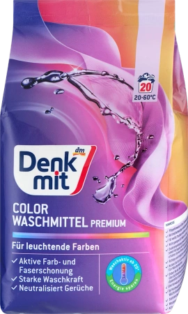 Denkmit Proszek do Prania Kolorowych Tkanin Ochrona Kolorów i Włókien Usuwanie Plam i Neutralizacja Zapachów od 20°C