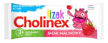 Cholinex Lizak na Ból Gardła dla Dzieci i Dorosłych Malina 
