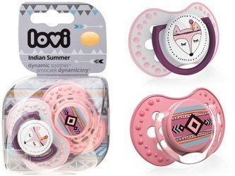 LOVI Smoczek Silikonowy Dynamiczny Indian Girl 3-6m