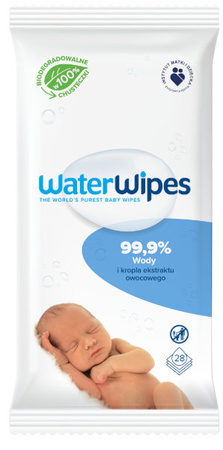 WaterWipes Chusteczki 99,9% Wody 0,01 % Grejpfrut 