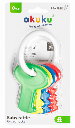AKUKU Grzechotka Gryzak Kolorowe Klucze
