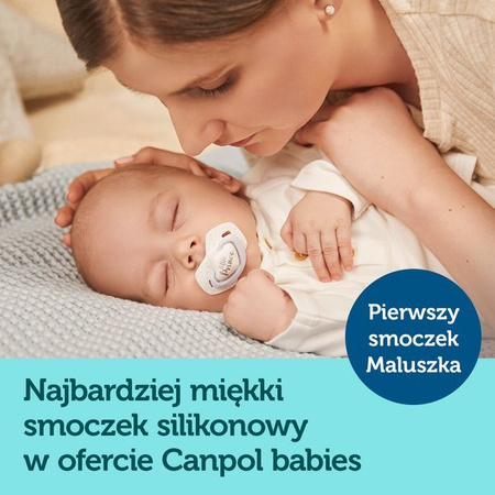 Canpol Smoczek Silikonowy Symetryczny 6-18m 2 szt. ROYAL BABY
