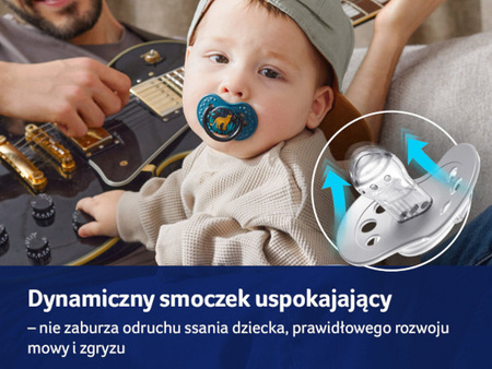 LOVI Smoczek Silikonowy Dynamiczny 0-3 Jungle Vibes Boy