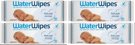 4 x Chusteczki WaterWipes 99,9% Wody 240 szt.