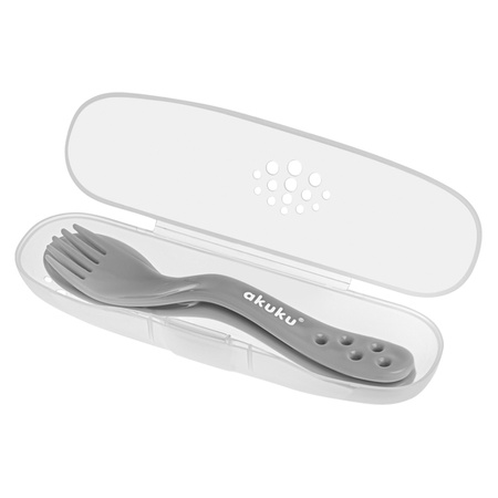 AKUKU Zestaw Sztućców w Etui Widelec Łyżeczka