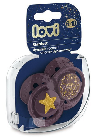 LOVI Smoczek Silikonowy Dynamiczny 6-18m Stardust