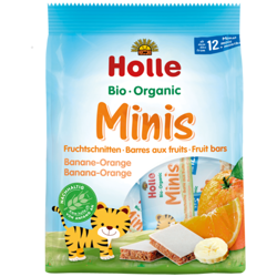 Holle BIO Mini Batoniki Zbożowe Bananowo Pomarańczowe
