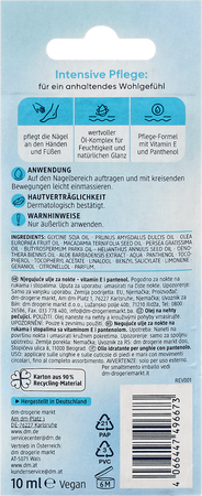 Balea Wegański Olejek do Paznokci z Olejem Migdałowym i Awokado 