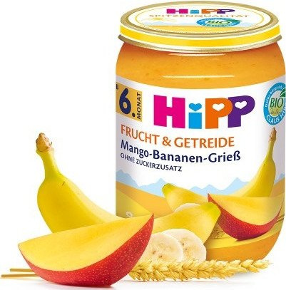 HiPP BIO Deserek z Mango Bananów i Semoliny 