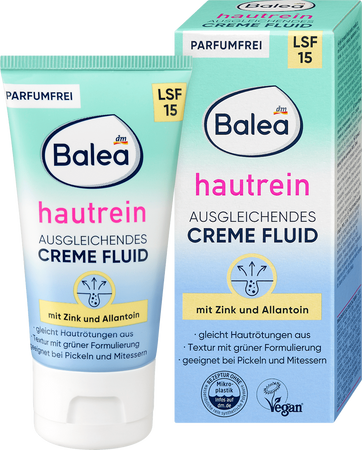 Balea Hautrein Krem-Fluid Przeciw Zaczerwienieniom z Ochrona UV Witaminą E 