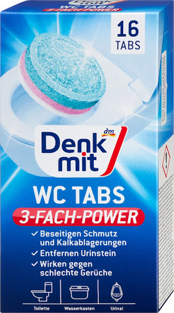 Denkmit Tabletki do Czyszczenia Toalety Pisuaru 16 szt.