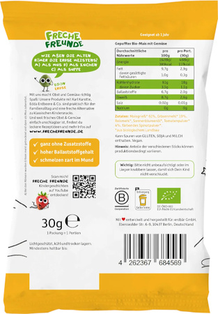 Freche Freunde Bio Paluszki Kukurydziane z Groszkiem