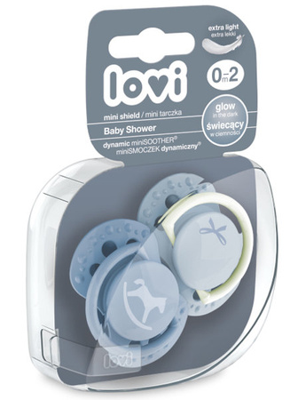 LOVI Smoczek Silikonowy 0-2m Baby Shower Boy