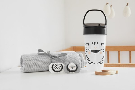 LOVI Kubek ze Słomką ACTIVE Salt&Pepper 350ml