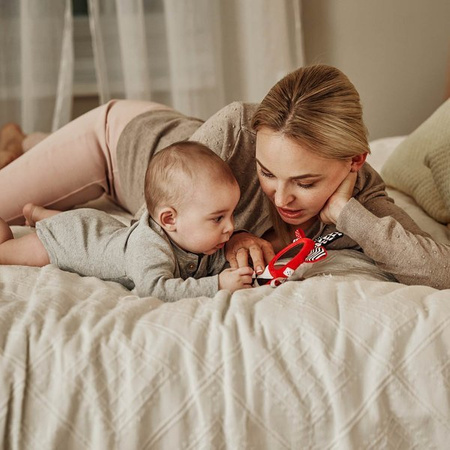 CANPOL Zabawka Kontrastowa z Piszczkiem i Lusterkiem SENSORY TOYS