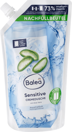 Balea Kremowy Żel pod Prysznic Sensitive z Aloe Vera i Proteinami Mleka – Opakowanie Uzupełniające