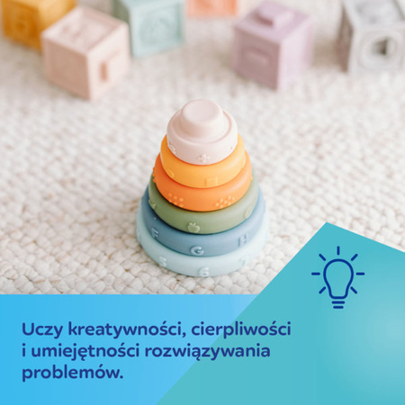 Canpol Sensoryczna Układanka Piramida Gryzak