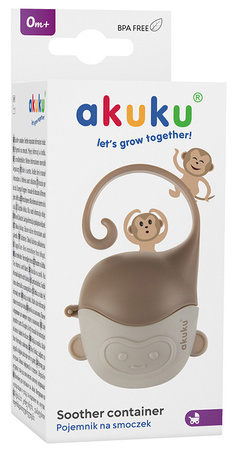 AKUKU Silikonowy Pojemnik na Smoczki/Smoczek Małpka