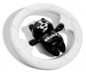 AKUKU Grzechotka Sensoryczna Czarno Biały Miś