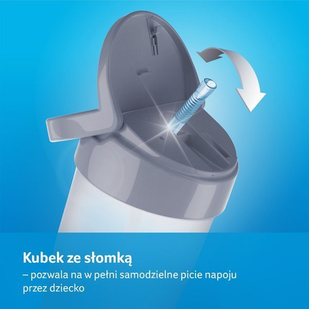 LOVI Kubek ze Słomką JUNIOR Salt & Pepper 250ml