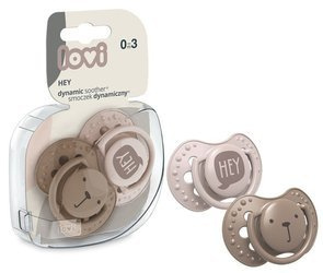 LOVI Smoczek Silikonowy Dynamiczny 0-3m 2 szt Hey Girl