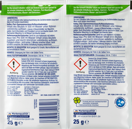 Denkmit Naturalny Odkamieniacz do Ekspresów i Czajników 