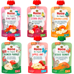 Holle BIO Zestaw Sześciu Musów Owocowo Warzywnych