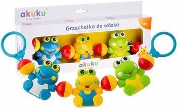 AKUKU Grzechotka do Wózka Wesołe Żabki