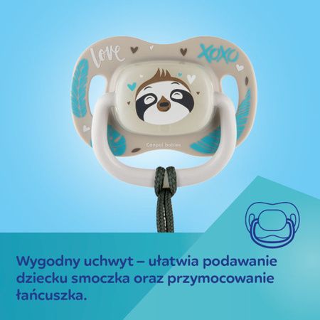 Canpol Smoczek Silikonowy Symertyczny 0-6 Lama
