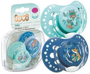 LOVI Smoczek Silikonowy Dynamiczny 0-3m Folky Boy