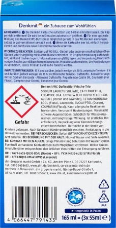 Denkmit Kostki WC Świeże Trio z Potrójnym Zapachem i Formułą Przeciw Osadom