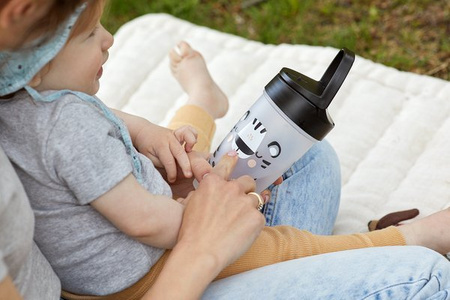 LOVI Kubek ze Słomką ACTIVE Salt&Pepper 350ml