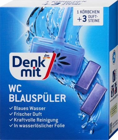 Denkmit Zestaw z Wkładami Niebieski Odświeżacz do WC 