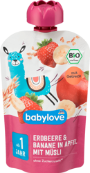 Babylove BIO Mus z Jabłek i Truskawek  z Musli