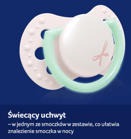 LOVI Smoczek Silikonowy 0-2m Baby Shower Girl