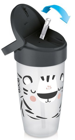 LOVI Kubek ze Słomką ACTIVE Salt&Pepper 350ml