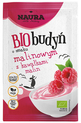 Naura BIO Naturalny Budyń z Malinami bez Cukru
