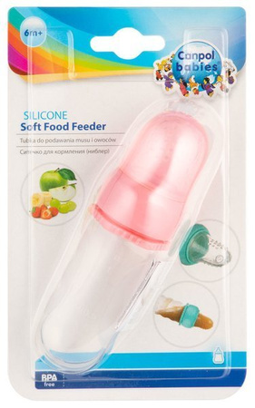 CANPOL Silikonowa Tubka do Podawania Musu i Owoców