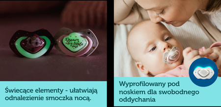 Canpol Świecący Smoczek Silikonowy Symetryczny Koala 0-6m  