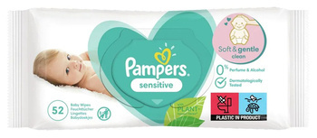 Pampers Chusteczki Pielęgnacyjne Sensitive SoftGrip 52 szt