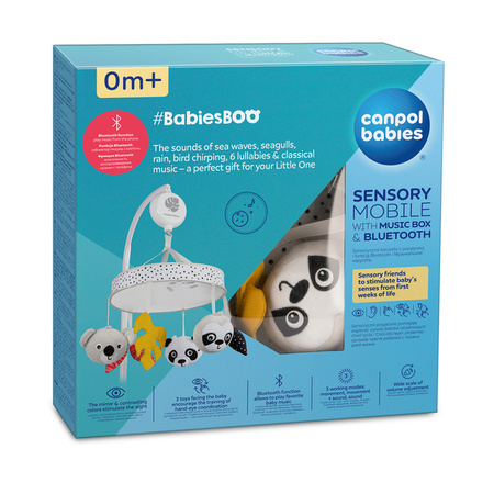 CANPOL Sensoryczna Karuzela z Pozytywką/Bluetooth BabiesBoo