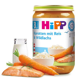 HiPP Bio Dziki Łosoś z Marchewką i Ryżem