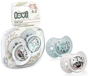 LOVI Smoczek Silikonowy Dynamiczny 0-3m 2 szt. Wild Soul Boy