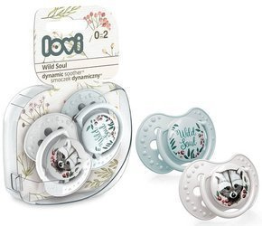 LOVI Smoczek Silikonowy MINI 0-2m 2 szt. Wild Soul Boy