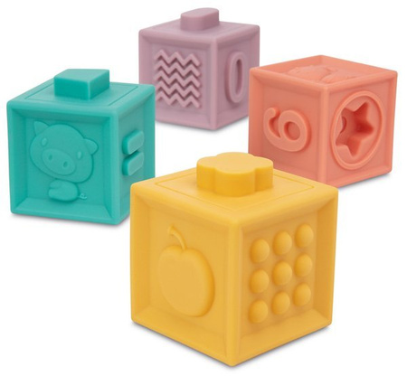 CANPOL Miękkie Klocki Sensoryczne 12 szt. 6m+