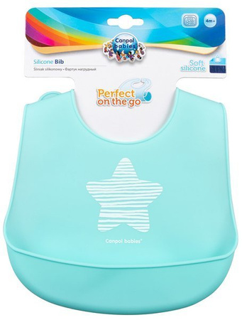 CANPOL Śliniak Silikonowy z Kieszonką Wodoodporny