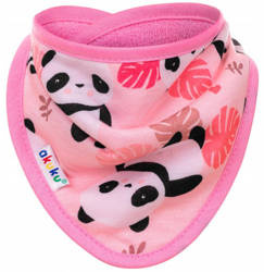 AKUKU Śliniak/Apaszka Panda na Rzep 100% Bawełna